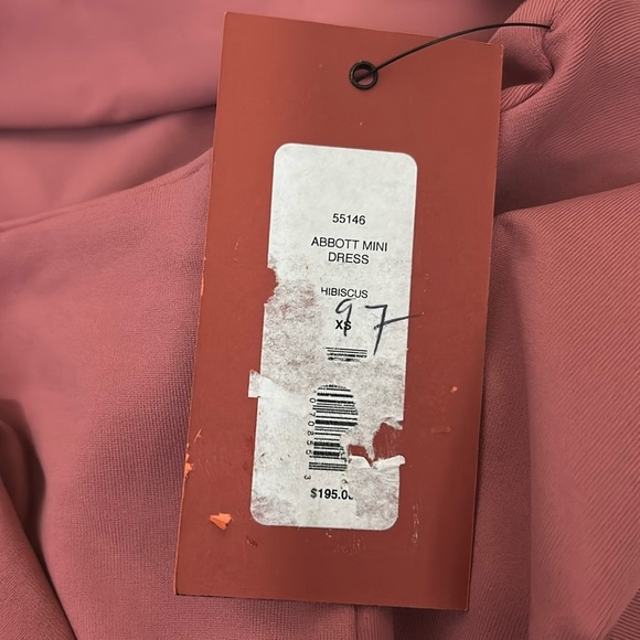 NWT Alix NYC Abbott Long Sleeve Open Back Stretch Mini Dress in Hibiscus Sz XS - Picture 4 of 13